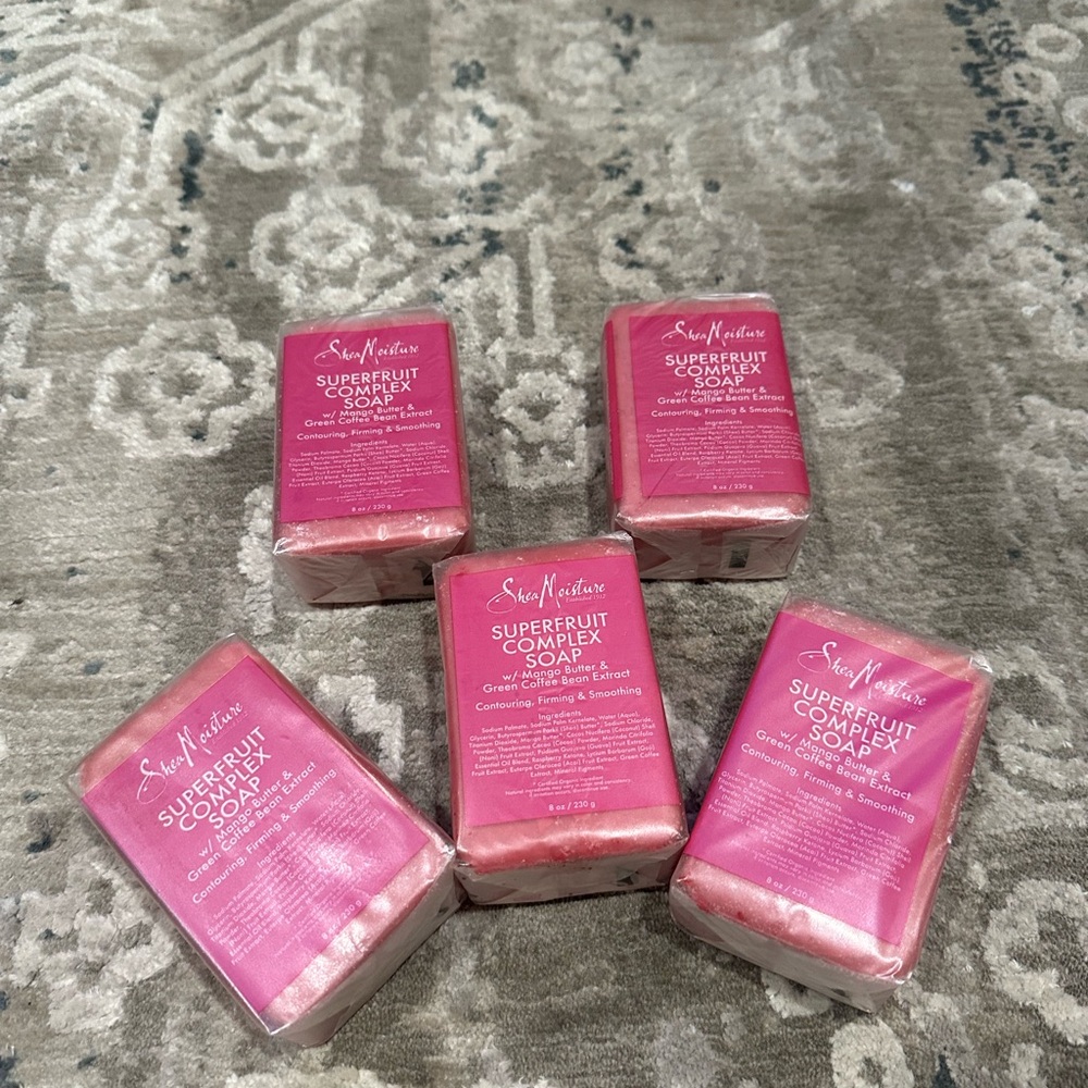 Set of 5 - Shea Moisture Superfruit Complex Soap - Pink